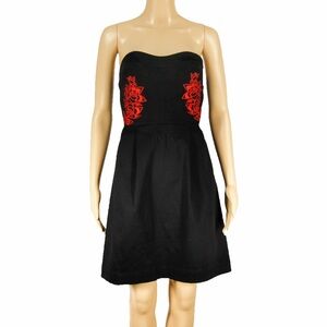 Vintage Y2K 2010s Sailor Jerry Mall Goth Rockabilly Punk Pinup Strapless Dress